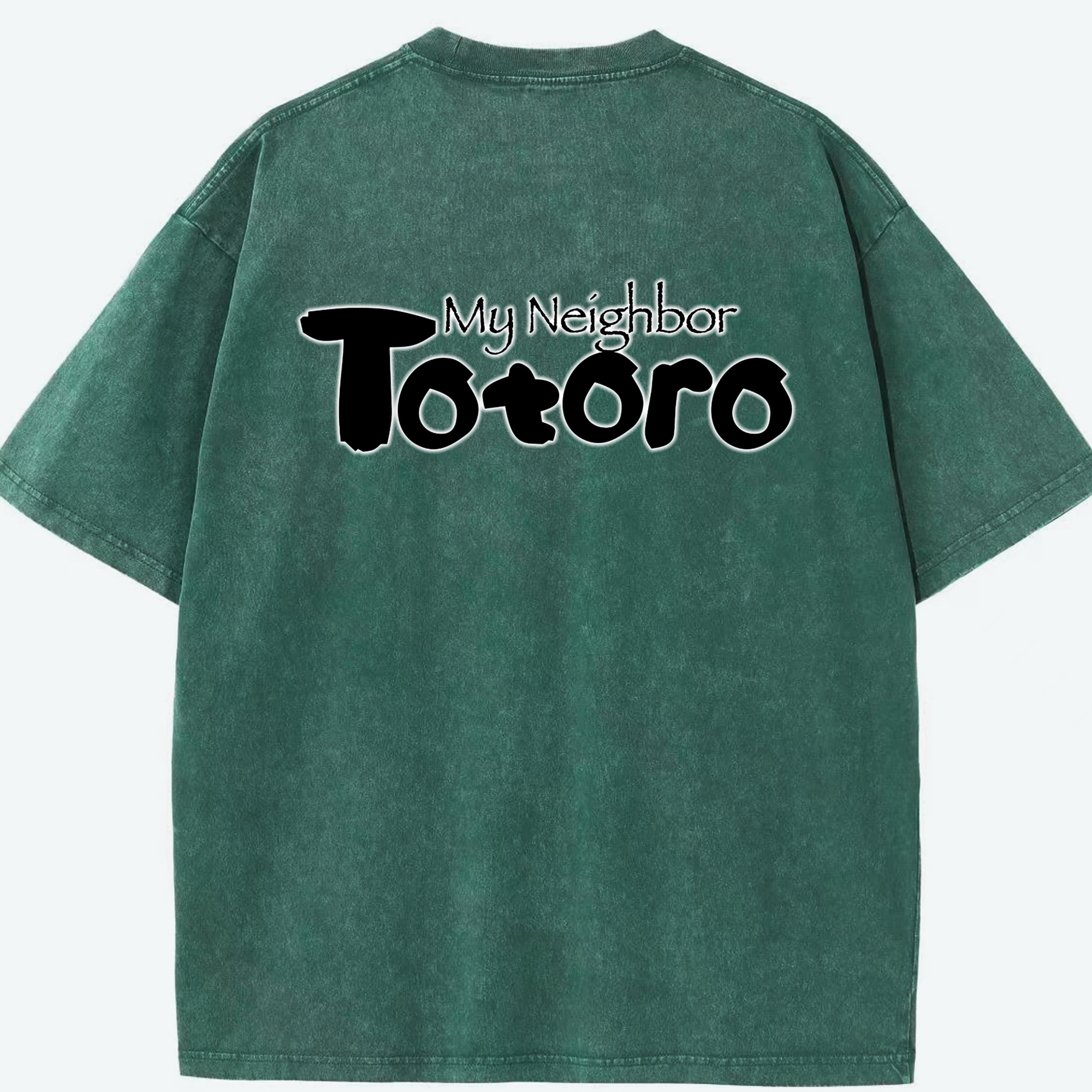 （画像用） となりのトトロ 草壁メイ 草壁サツキ My Neighbor Totoro Satsuki Kusakabe Mei Kusakabe 綿100% ヴィンテージ風 半袖Tシャツ（背面プリント）